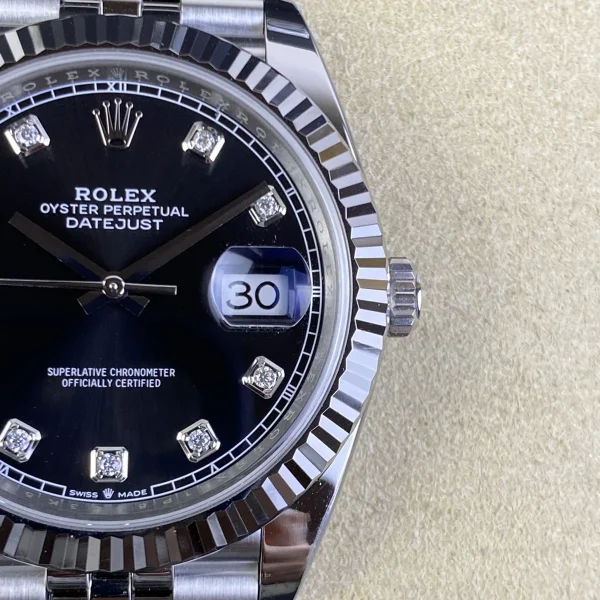 高仿勞力士/Rolex日志系列 C厰 黑盤男士腕錶41MM