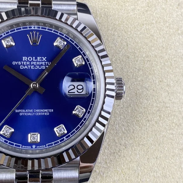 高仿勞力士/Rolex日志系列 C厰 藍盤男士腕錶41MM