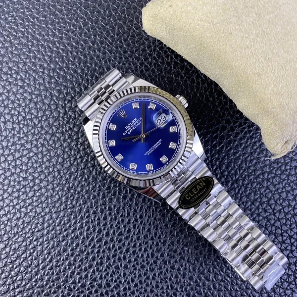 高仿勞力士/Rolex日志系列 C厰 藍盤男士腕錶41MM