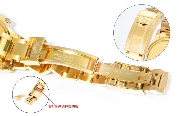 勞力士宇宙計型迪通拿系列m126598tbr-0001 18K黃金鑽石腕錶