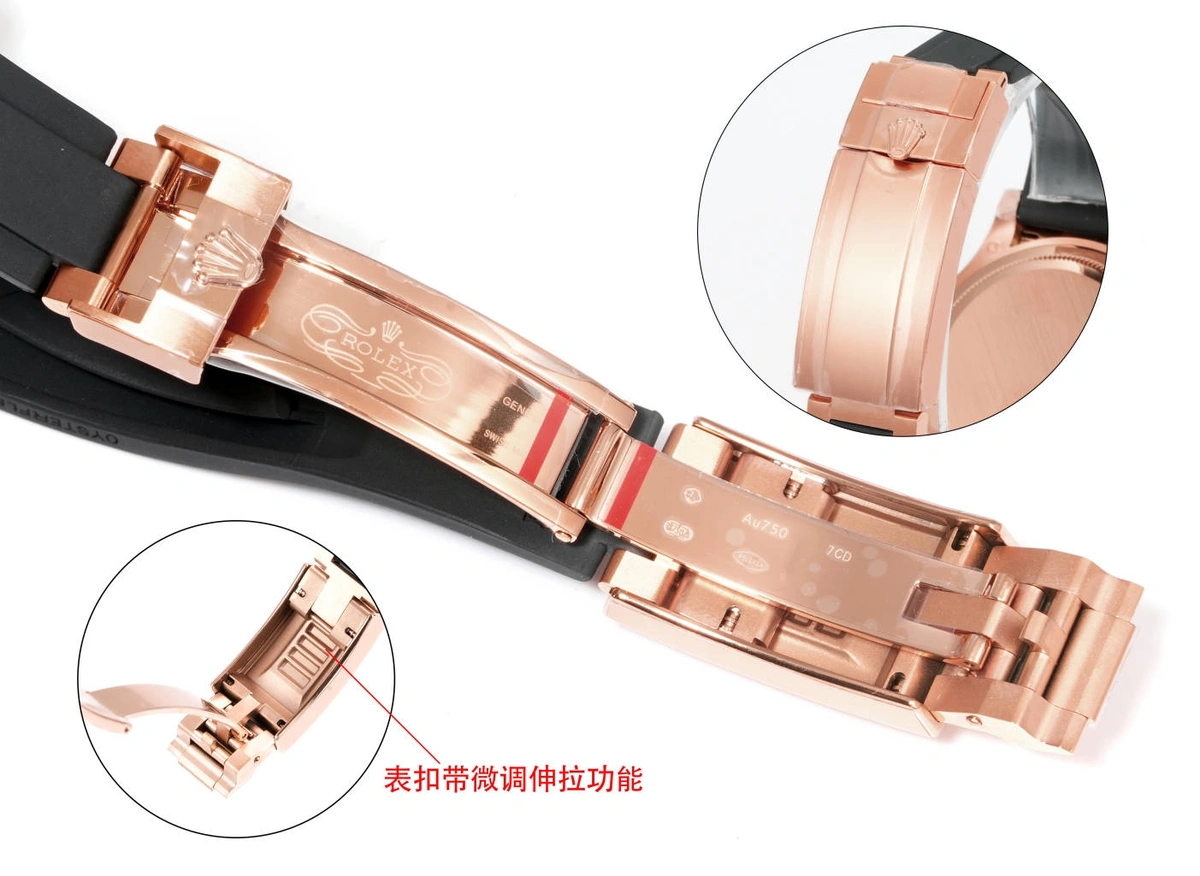 勞力士宇宙計型迪通拿系列m126535tbr-0002鑲鑽玫瑰金腕錶