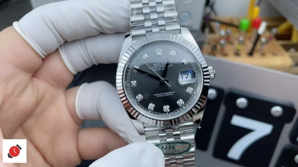 高仿勞力士Rolex-日誌型41 灰色鑽石盤