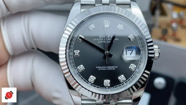 高仿勞力士Rolex-日誌型41 灰色鑽石盤