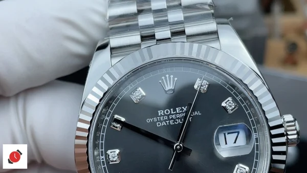 高仿勞力士Rolex-日誌型41 灰色鑽石盤