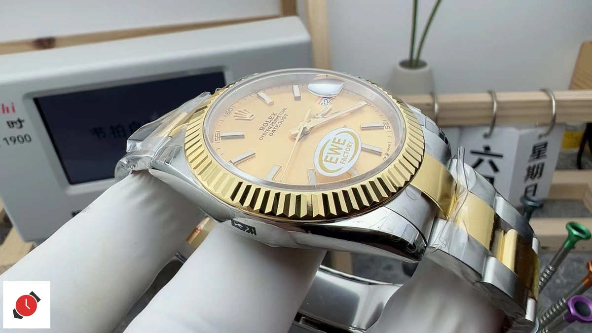 高仿勞力士Rolex-日誌型41 間金香檳金盤