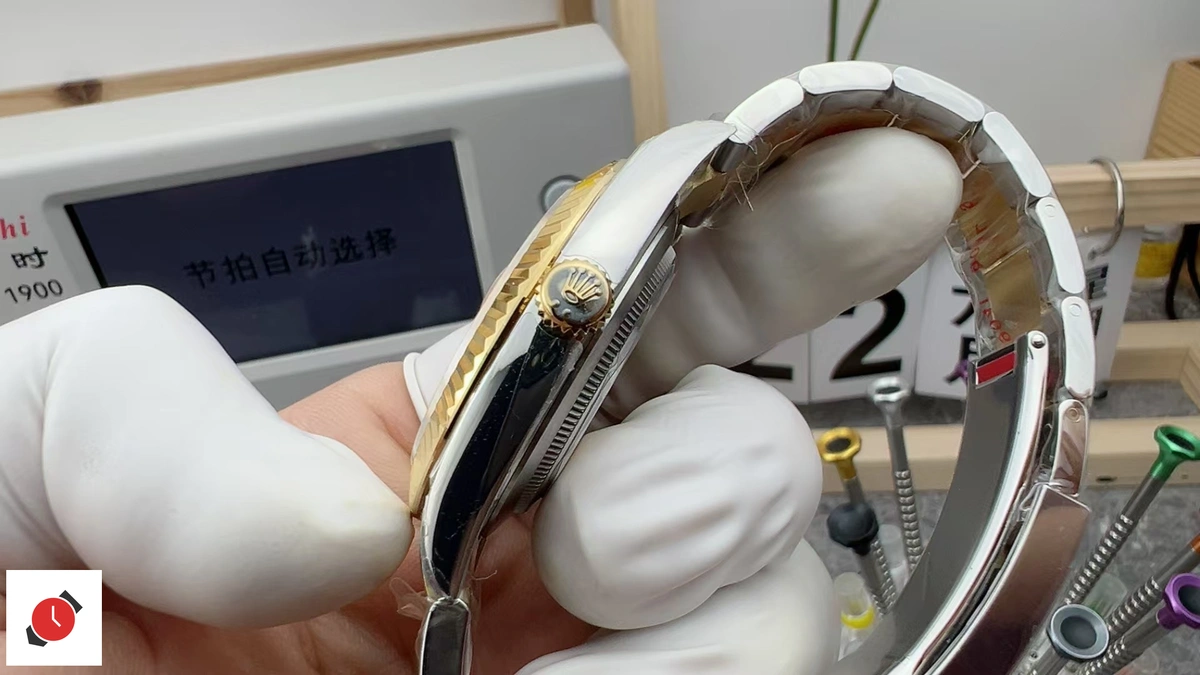 高仿勞力士Rolex-日誌型41 間金香檳金盤