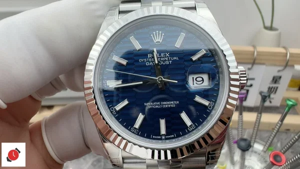 高仿勞力士Rolex-日誌型41 藍格子盤