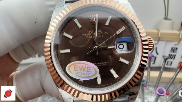 高仿勞力士Rolex-日誌型41 玫瑰金咖啡盤