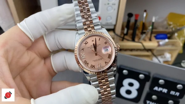 高仿勞力士Rolex-日誌型36 玫瑰金盤