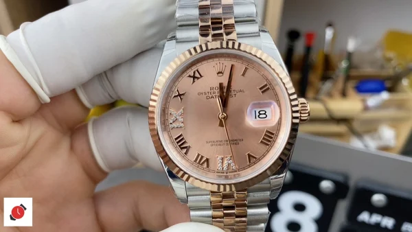 高仿勞力士Rolex-日誌型36 玫瑰金盤