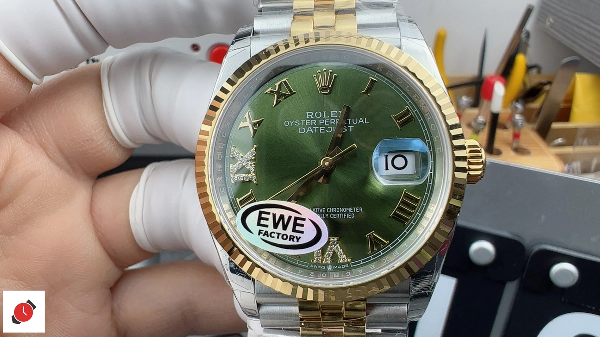高仿勞力士Rolex-日誌型36 間金綠盤