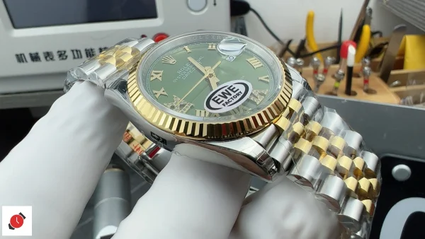 高仿勞力士Rolex-日誌型36 間金綠盤