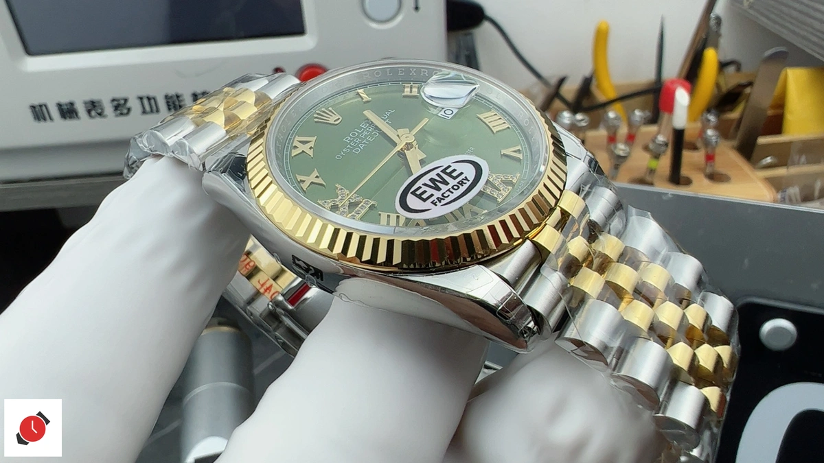 高仿勞力士Rolex-日誌型36 間金綠盤