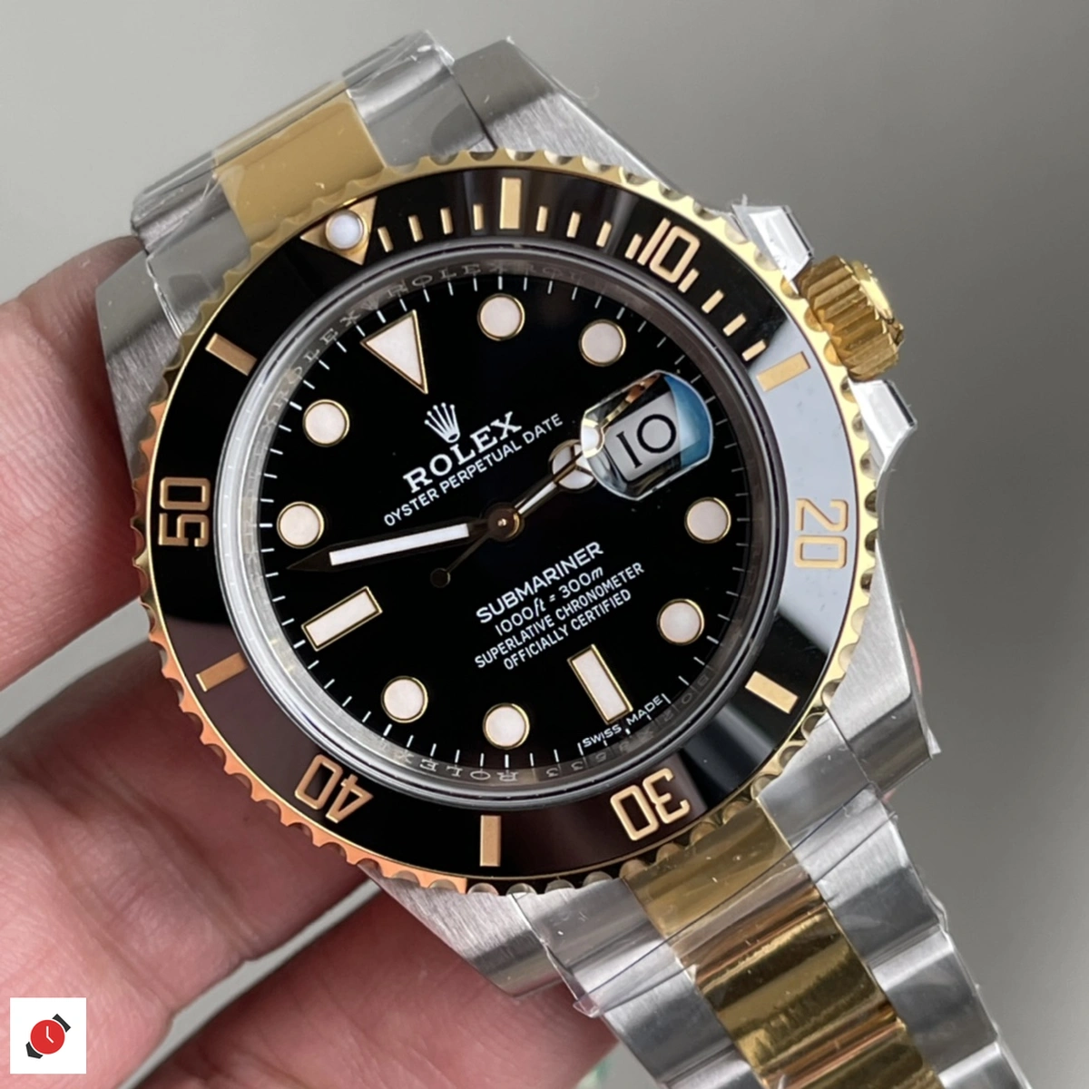 高仿勞力士Rolex-水鬼潛水錶 間金黑水鬼 40MM