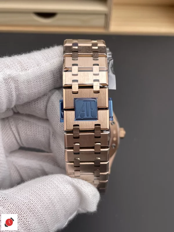 高仿AP-愛彼 皇家橡樹系列 15510 玫瑰金黑盤 41MM
