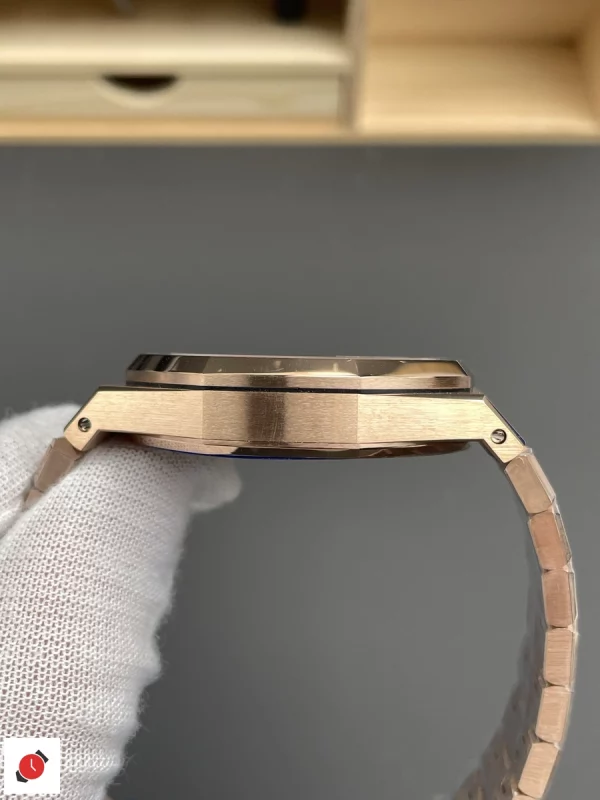 高仿AP-愛彼 皇家橡樹系列 15510 玫瑰金黑盤 41MM