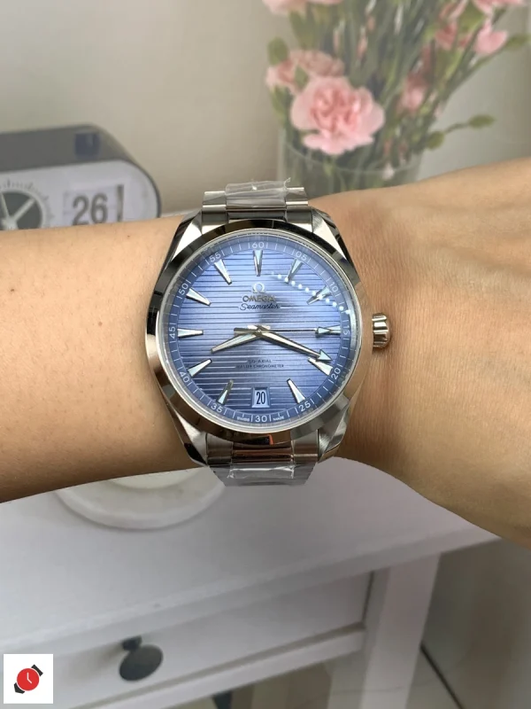 高仿歐米茄Omega-海馬150 AT150 柚木淺藍盤 41MM
