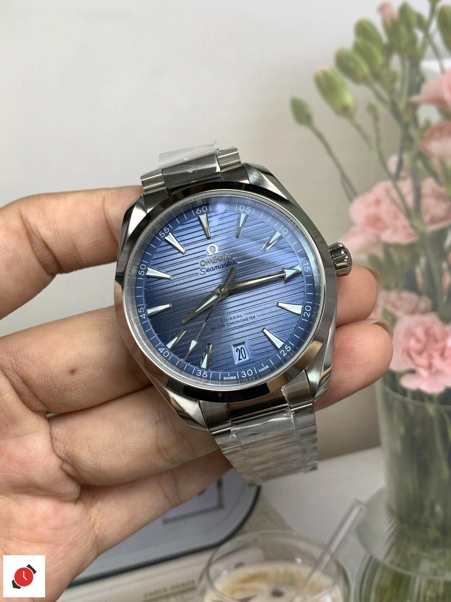 高仿歐米茄Omega-海馬150 AT150 柚木淺藍盤 41MM
