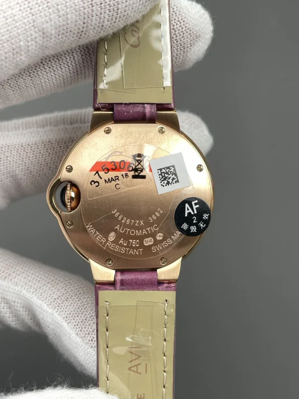 高仿卡地亞 Cartier 藍氣球 玫瑰金鑽刻 33MM