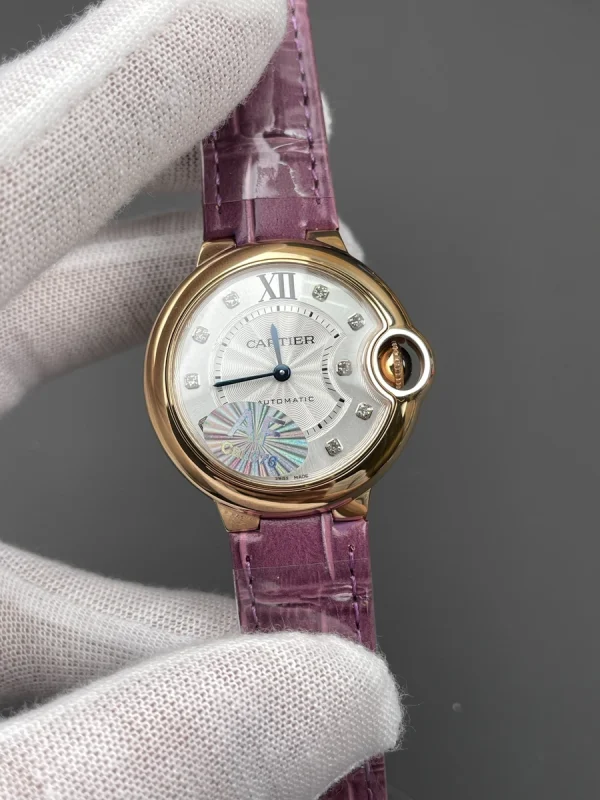 高仿卡地亞 Cartier 藍氣球 玫瑰金鑽刻 33MM