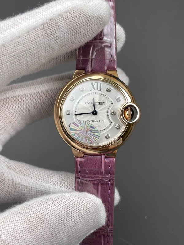 高仿卡地亞 Cartier 藍氣球 玫瑰金鑽刻 33MM