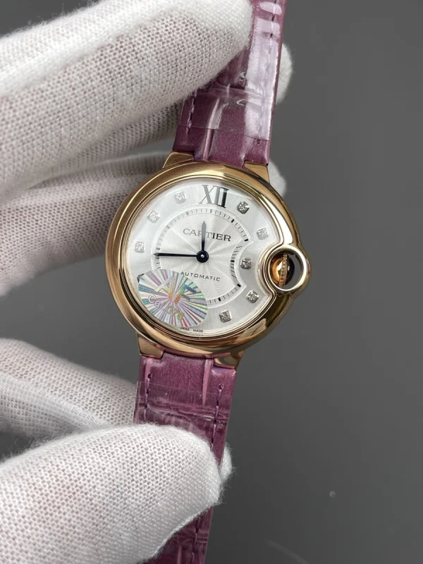 高仿卡地亞 Cartier 藍氣球 玫瑰金鑽刻 33MM