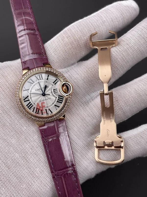 高仿卡地亞 Cartier 藍氣球 玫瑰金雙排鑽 33MM