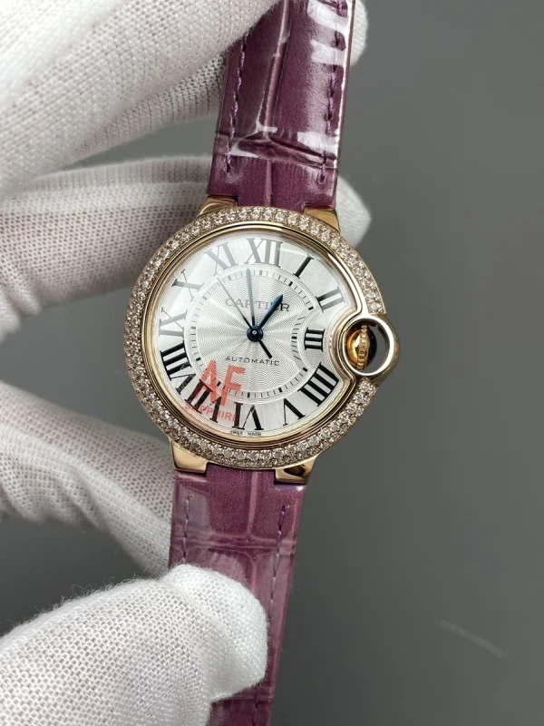 高仿卡地亞 Cartier 藍氣球 玫瑰金雙排鑽 33MM
