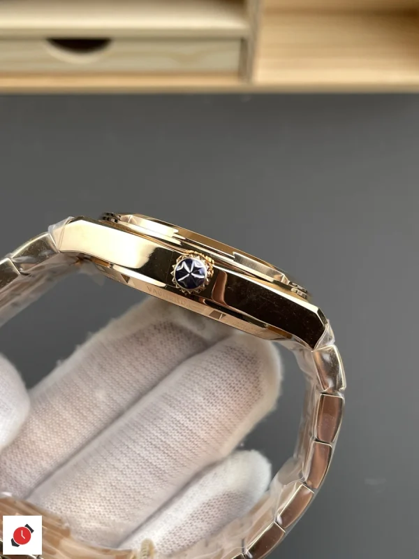 高仿江詩丹頓 縱橫四海系列 Vacheron Constantin 4500V 玫瑰金藍盤