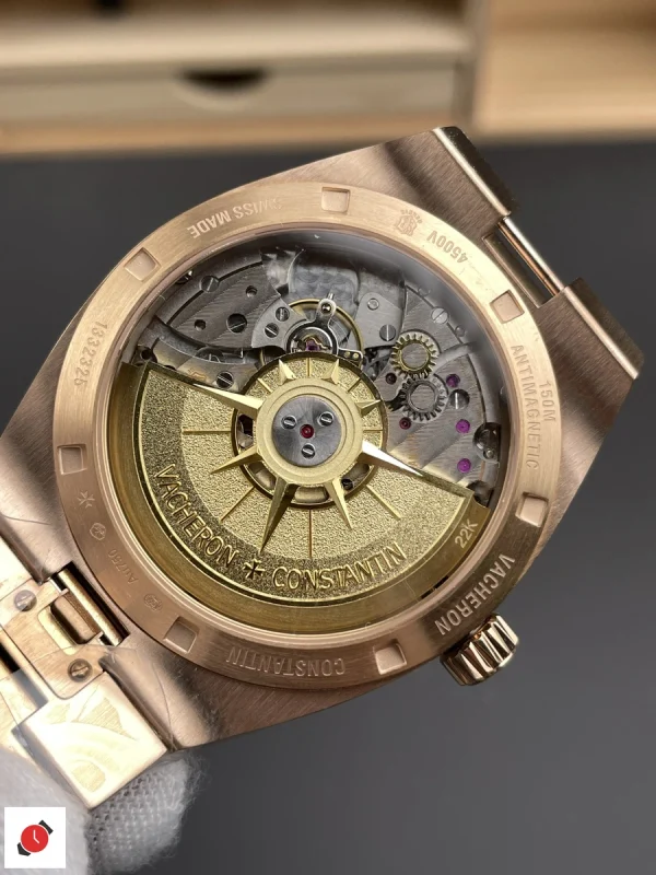 高仿江詩丹頓 縱橫四海系列 Vacheron Constantin 4500V 玫瑰金藍盤