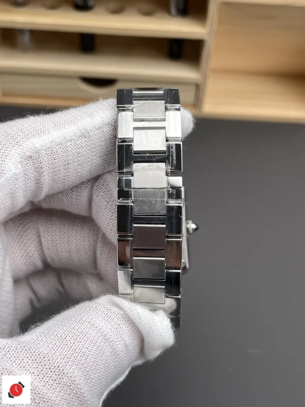 高仿卡地亞 Cartier 坦克系列 Tank 白盤鑽圈鋼帶小號 舊款