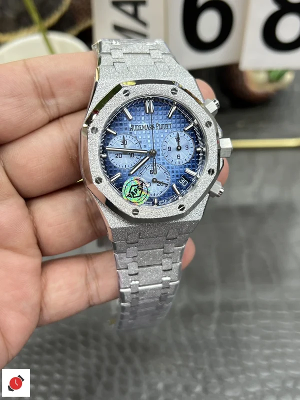 高仿AP-愛彼 皇家橡樹系列 26240 霜金煙燻藍盤 41MM