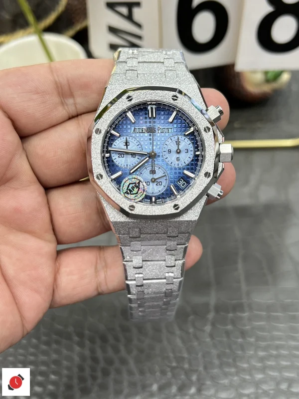 高仿AP-愛彼 皇家橡樹系列 26240 霜金煙燻藍盤 41MM