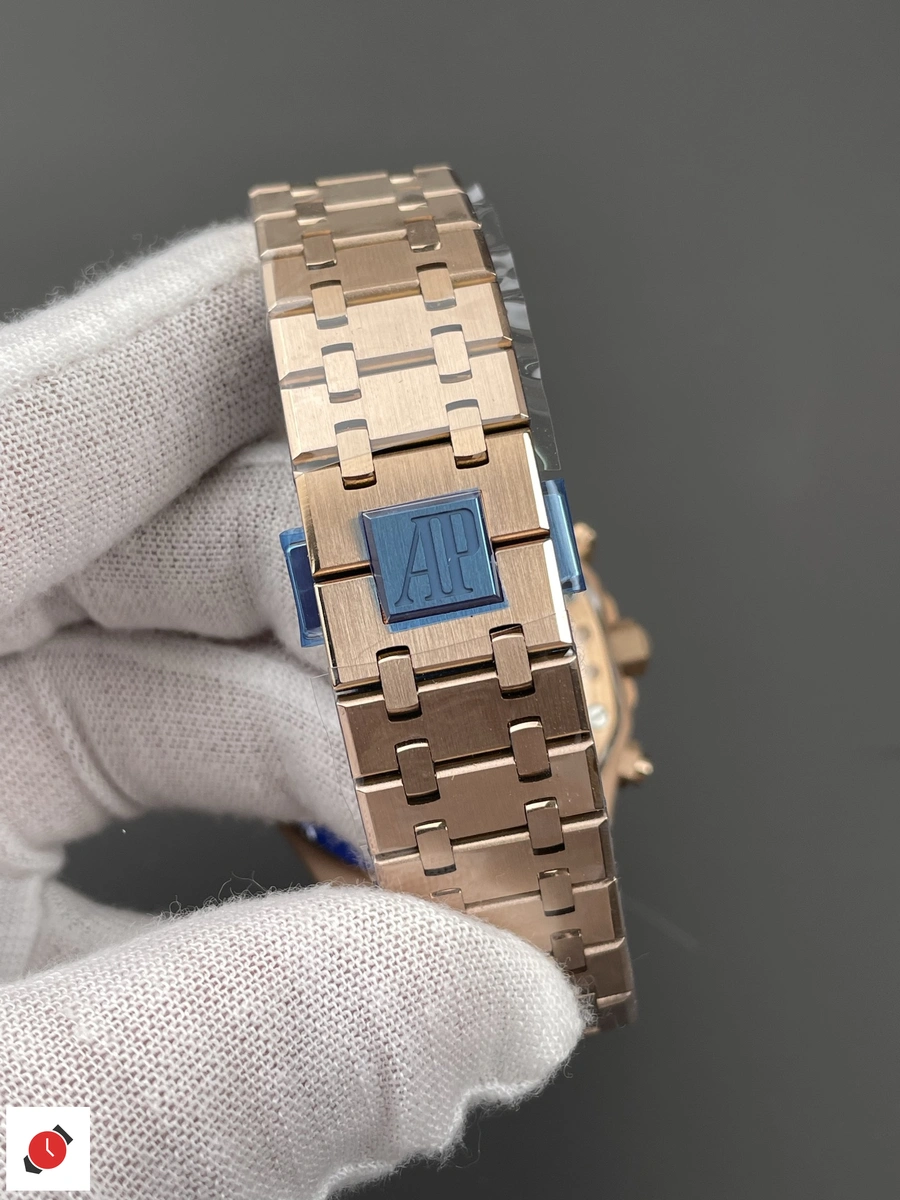 高仿AP-愛彼 皇家橡樹系列 26240 玫瑰金藍棕盤 41MM