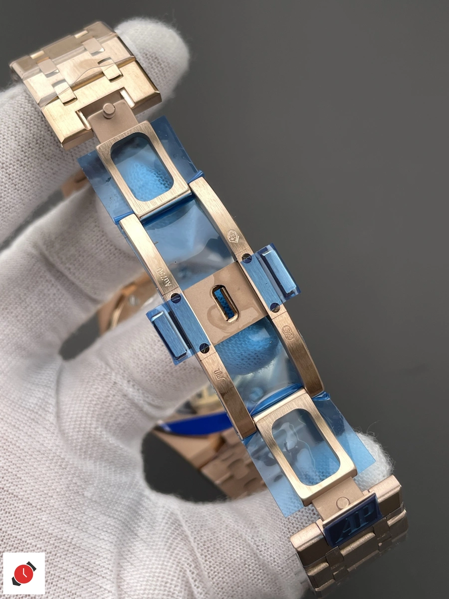 高仿AP-愛彼 皇家橡樹系列 26240 玫瑰金藍棕盤 41MM