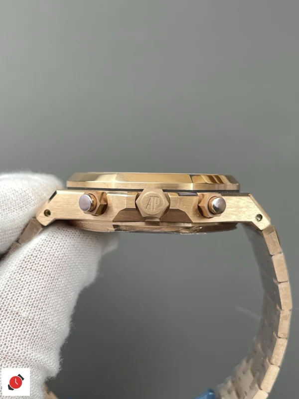高仿AP-愛彼 皇家橡樹系列 26240 玫瑰金藍棕盤 41MM