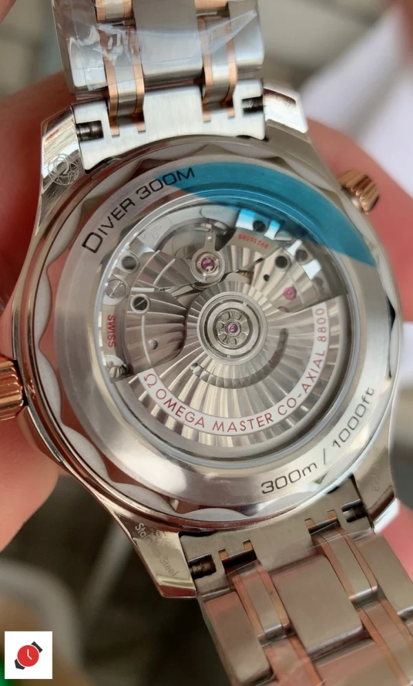 高仿歐米茄-Omega 海馬300系列 玫瑰金黑盤 42MM