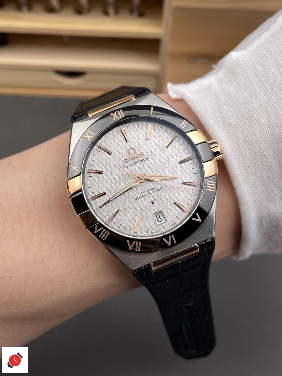 高仿 歐米茄Omega 星座系列 間玫瑰金格紋