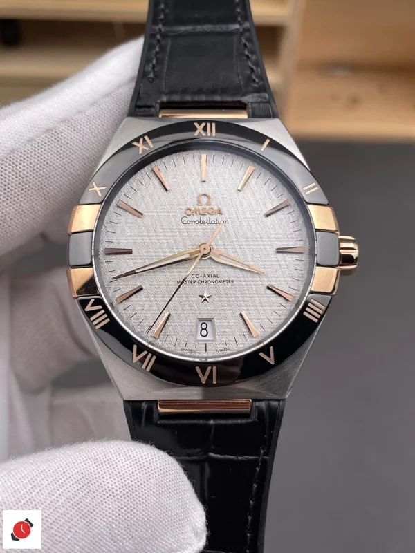高仿 歐米茄Omega 星座系列 間玫瑰金格紋