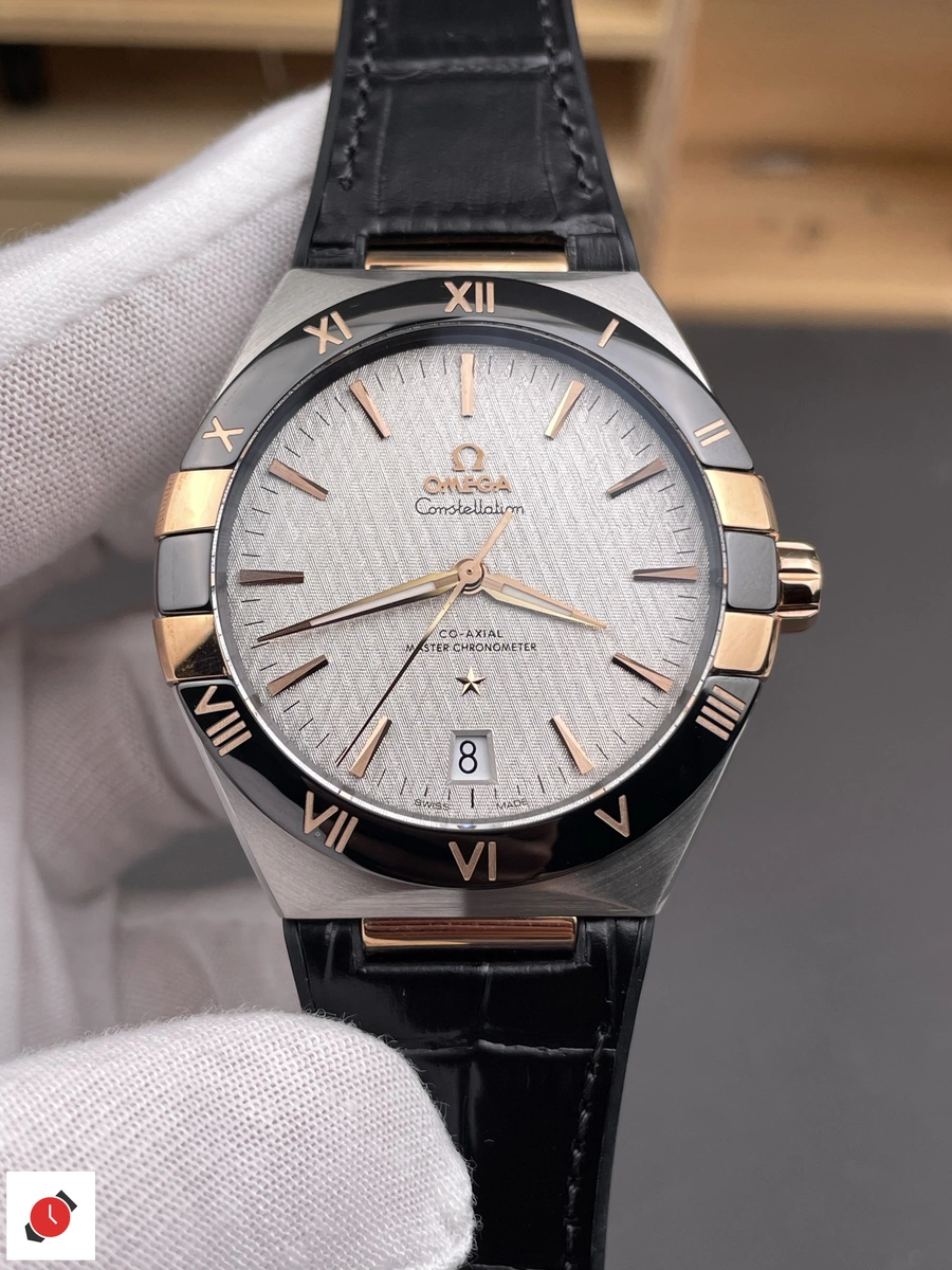 高仿 歐米茄Omega 星座系列 間玫瑰金格紋