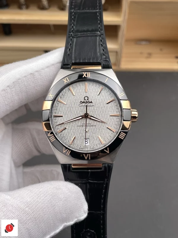 高仿 歐米茄Omega 星座系列 間玫瑰金格紋