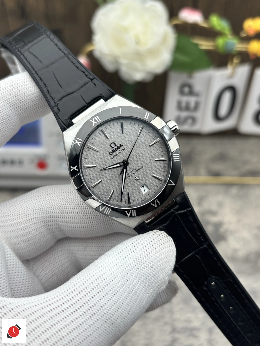 高仿 歐米茄Omega 星座系列 陶瓷圈灰格紋 41MM