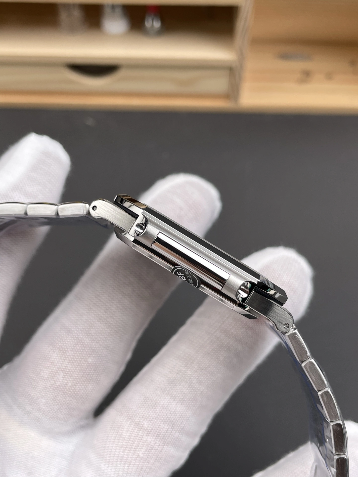 高仿百達翡麗 PP Cubitus系列 鋼王 5821 方盒子 藍盤
