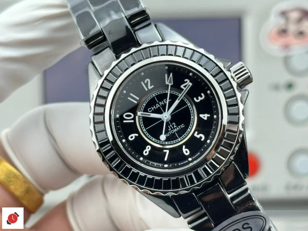 高仿香奈兒Chanel-J12 黑色冰糖鑽 33MM