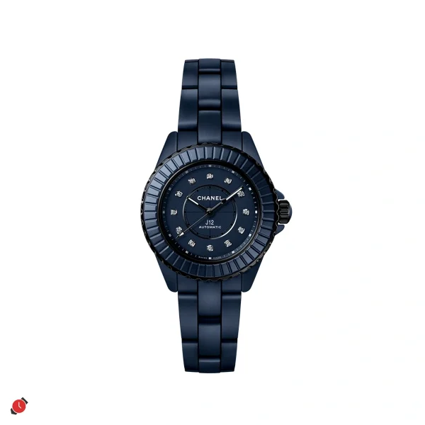 高仿香奈兒Chanel-J12 藍色陶瓷鑽刻 33MM