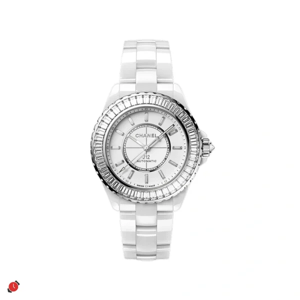 高仿香奈兒Chanel-J12 白色陶瓷方鑽 33MM