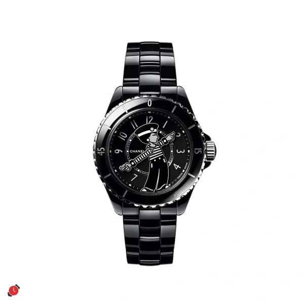 高仿香奈兒Chanel-J12 黑色陶瓷-公仔特別款 38MM