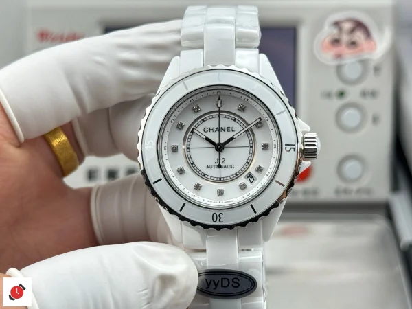 高仿香奈兒Chanel-J12 白色陶瓷鑽盤 38MM