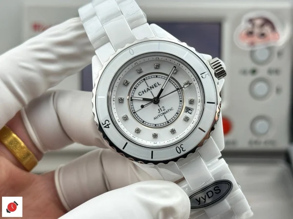 高仿香奈兒Chanel-J12 白色陶瓷鑽盤 38MM