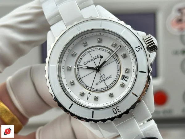 高仿香奈兒Chanel-J12 白色陶瓷鑽盤 38MM